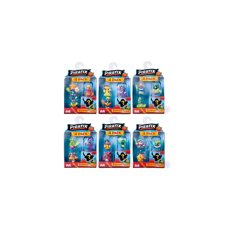 ZESTAW 4 FIGUREK PIRATIX SHARK TREASURE MAGICBOX 3+