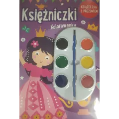 KSIĘŻNICZKI. KOLOROWANKA Z FARBKAMI