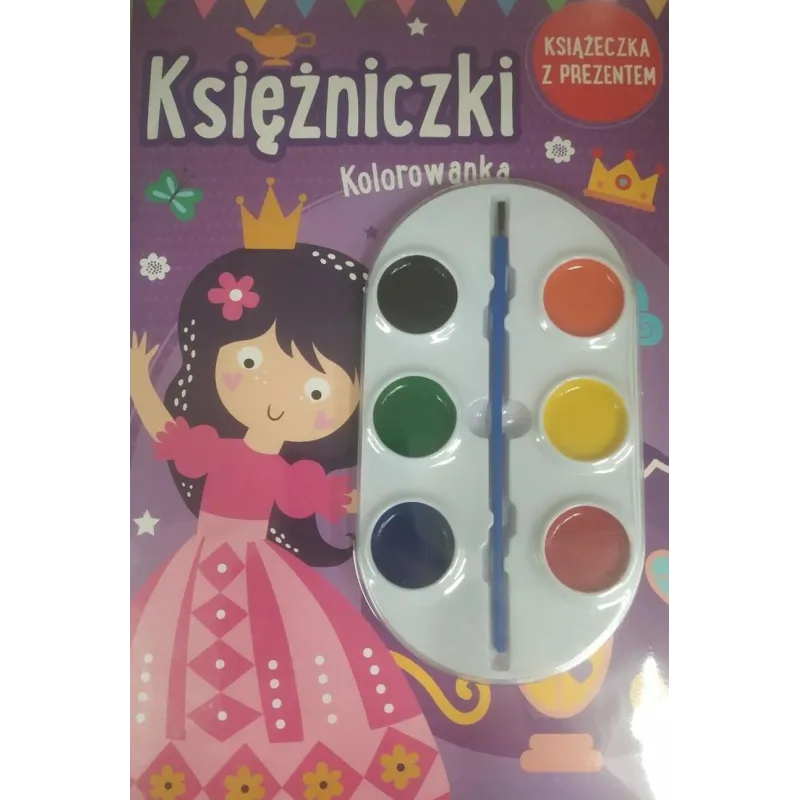 KSIĘŻNICZKI. KOLOROWANKA Z FARBKAMI