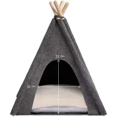 Namiot Filcowy Tipi Legowisko Do Spania Dla Psa Kota 60 X 60 X 70 Cm Myanimaly