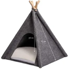 NAMIOT FILCOWY TIPI LEGOWISKO DO SPANIA DLA PSA KOTA 60 x 60 x 70 CM MYANIMALY - Myanimaly