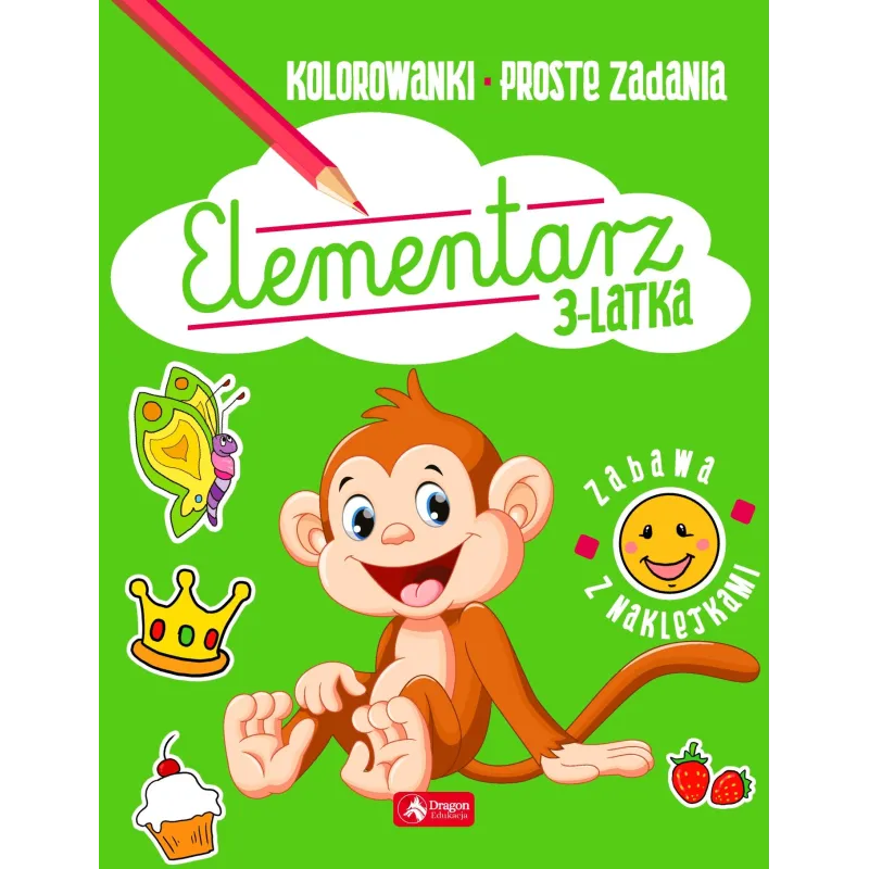 ELEMENTARZ 3-LATKA. KSIĄŻECZKA Z NAKLEJKAMI - Dragon
