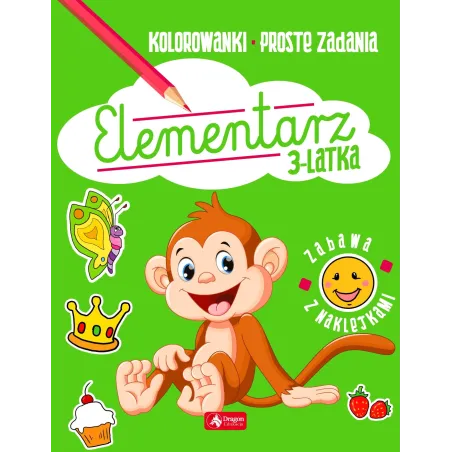 ELEMENTARZ 3-LATKA. KSIĄŻECZKA Z NAKLEJKAMI - Dragon