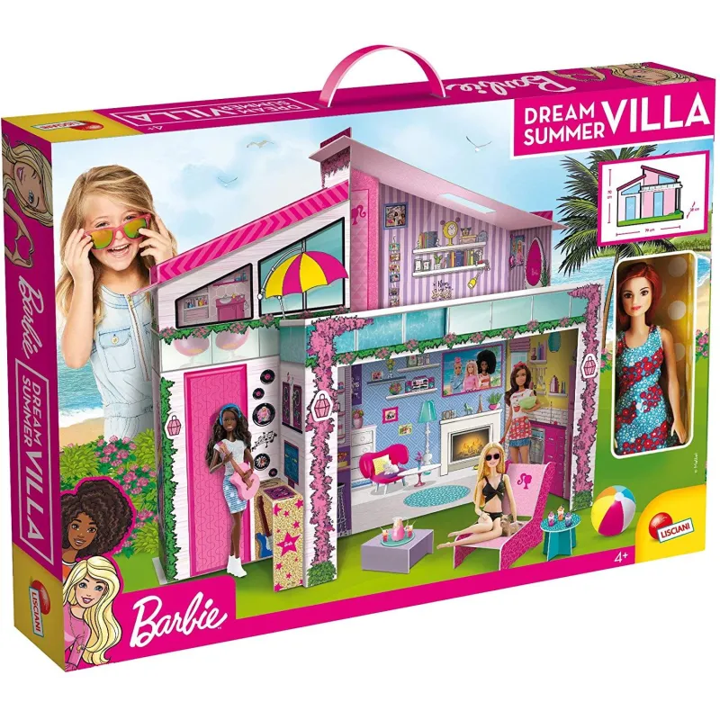 DUŻY DOM LETNIA WILLA BARBIE + LALKA BARBIE 4+ - Lisciani