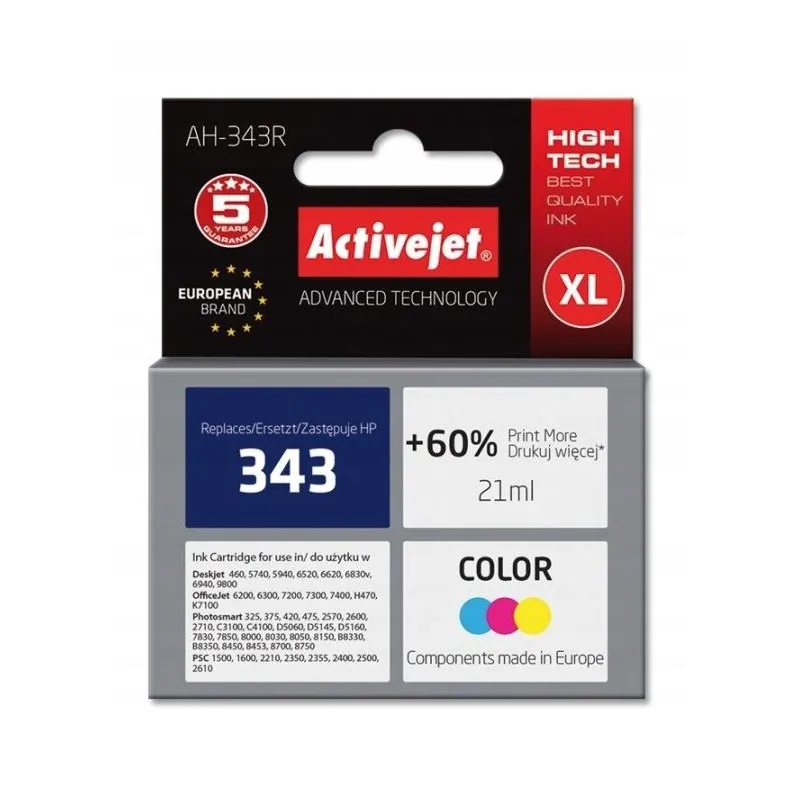 TUSZ DO DRUKARKI HP 343 ACTIVEJET AH-343R