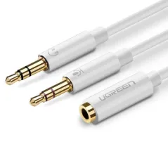 ROZDZIELACZ AUDIO AUX MINI JACK 3,5 MM 28 CM BIAŁY UGREEN