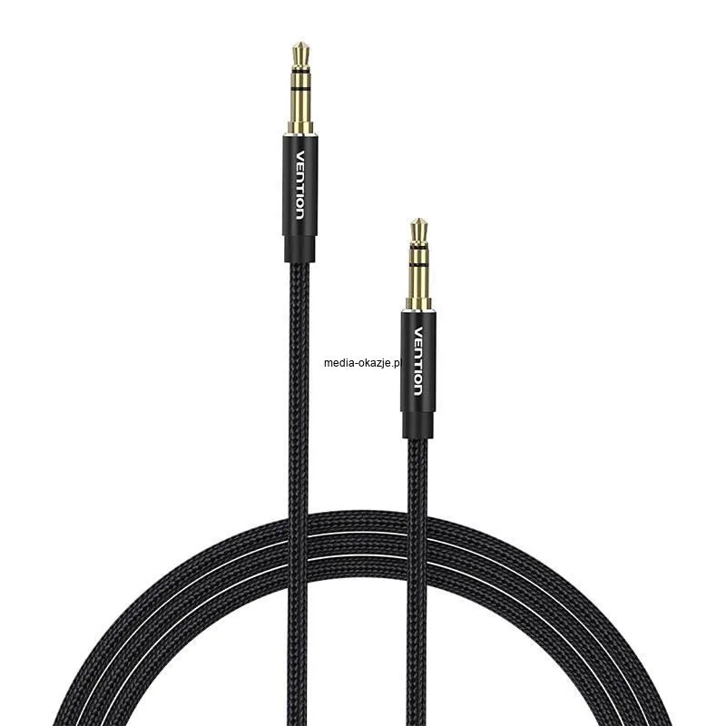 KABEL AUDIO 3,5 MM MINI JACK 1M CZARNY VENTION