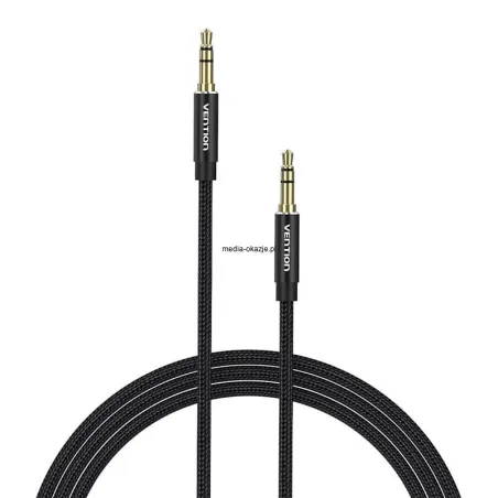 KABEL AUDIO 3,5 MM MINI JACK 1M CZARNY VENTION