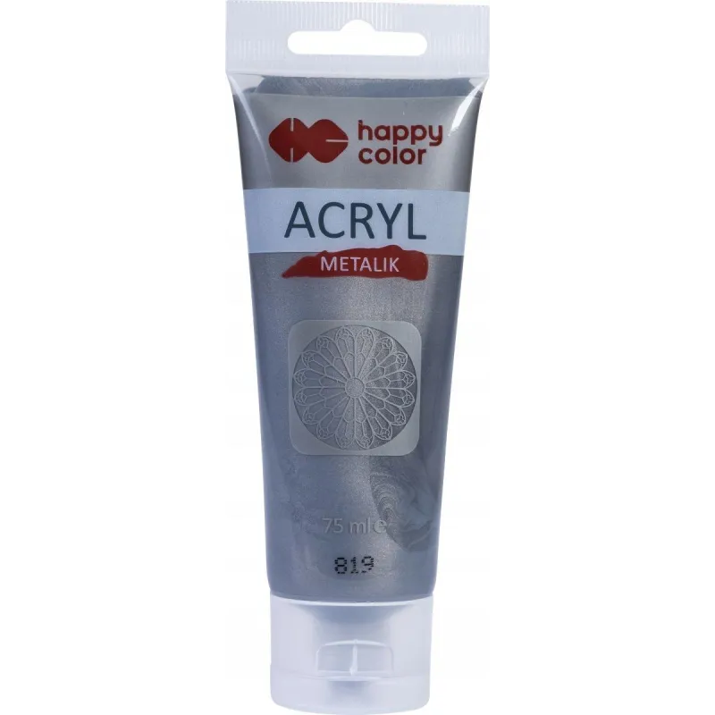 FARBA AKRYLOWA CZARNE SREBRO 75 ML HAPPY COLOR