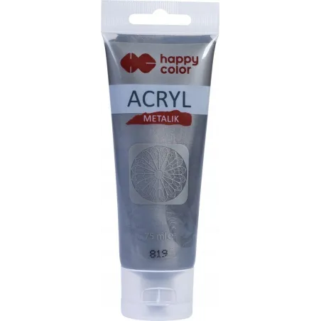 Farba Akrylowa Czarne Srebro 75 Ml Happy Color