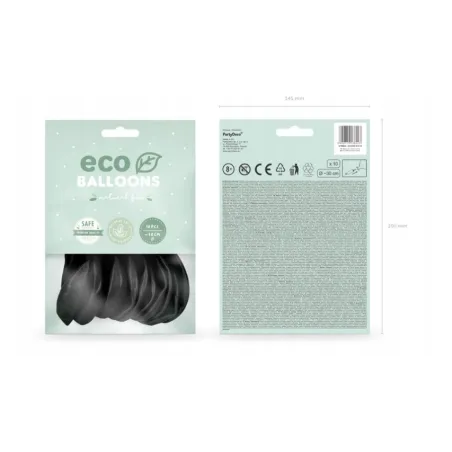 Balony Eco Pastelowe Czarne 30Cm Partydeco