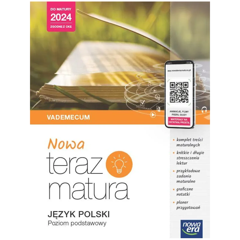 JĘZYK POLSKI TERAZ MATURA 2023. VADEMECUM ZAKRES PODSTAWOWY 2023/24