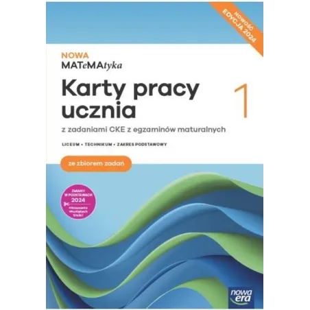 Nowa Matematyka 1 Karty Pracy Ucznia Z Zadaniami Cke Z Egzaminów Maturalnych Zakres Podstawowy Nowa Matematyka 1 Karty Pracy Ucznia Z Zadaniami Cke Z Egzaminów Maturalnych Zakres Podstawowy