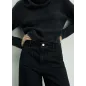 Spodnie Jeansowe Mango Emma Wideleg Black Denim 36