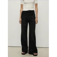 JEANSY DAMSKIE MANGO ELISE WIDE LEG WYSOKI STAN ROZMIAR 36 BLACK DENIM