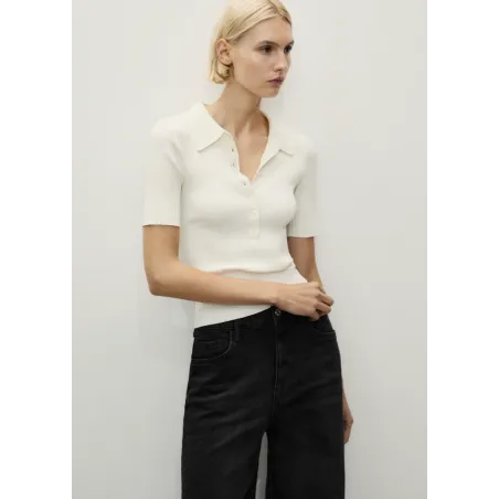 Jeansy Damskie Mango Elise Wide Leg Wysoki Stan Rozmiar 36 Black Denim