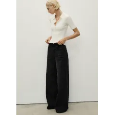 JEANSY DAMSKIE MANGO ELISE WIDE LEG WYSOKI STAN ROZMIAR 36 BLACK DENIM