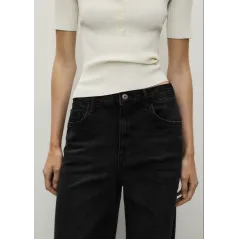 JEANSY DAMSKIE MANGO ELISE WIDE LEG WYSOKI STAN ROZMIAR 36 BLACK DENIM