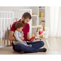 INTERAKTYWNY PIESEK LUCKY CHICCO MÓWIĄCA ZABAWKA Z KSIĄŻKĄ 18M+ II GATUNEK
