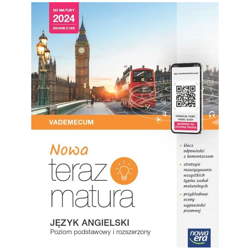 JĘZYK ANGIELSKI TERAZ MATURA 2023. VADEMECUM ZAKRES PODSTAWOWY I ROZSZERZONY 2023/24