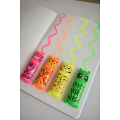 Zakreślacze Fluo Peps Pocket Mini Friends 4 Kolory Maped