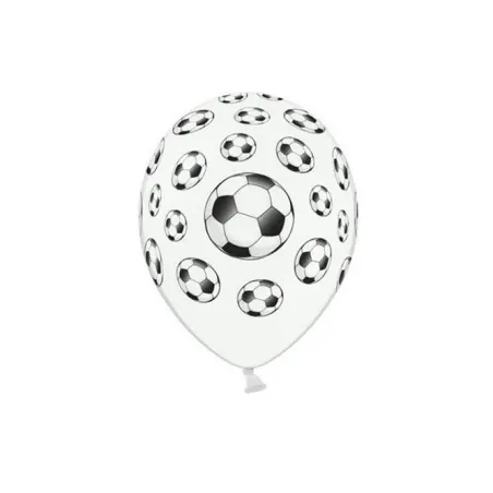 BALONY 30 CM PIŁKA NOŻNA PASTEL BIAŁE ZESTAW 6 SZT