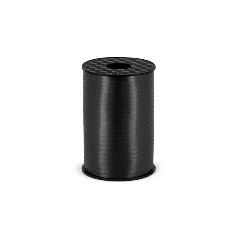 WSTĄŻKA DEKORACYJNA CZARNA 5MM X 225M