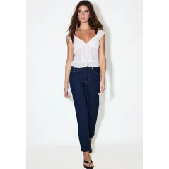 JEANSY DAMSKIE STRADIVARIUS D10 MOM SLIM FIT WYBLAKŁY DENIM 38