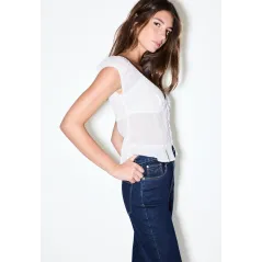 JEANSY DAMSKIE STRADIVARIUS D10 MOM SLIM FIT WYBLAKŁY DENIM 38