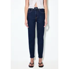 JEANSY DAMSKIE STRADIVARIUS D10 MOM SLIM FIT WYBLAKŁY DENIM 38
