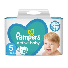 PIELUCHY PAMPERS ACTIVE BABY ROZMIAR 5, 11-16 KG 110 SZT.