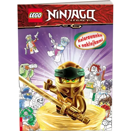LEGO NINJAGO KOLOROWANKA Z NAKLEJKAMI 5+ - Ameet