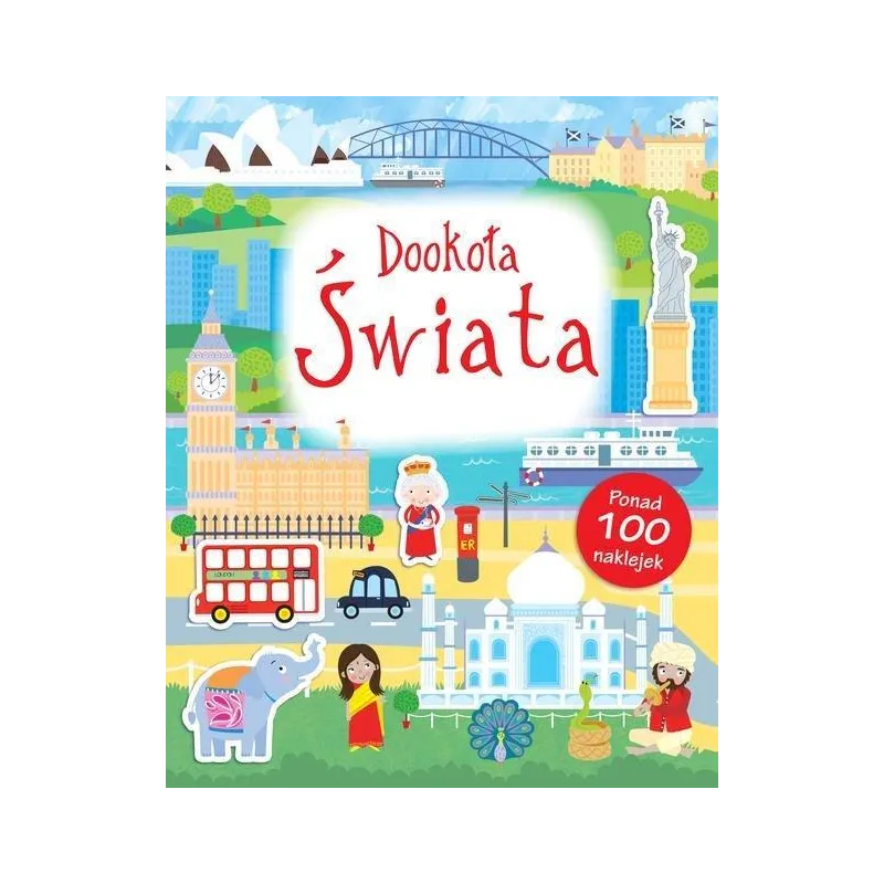 DOOKOŁA ŚWIATA. KSIĄŻECZKA Z NAKLEJKAMI - Smart Books