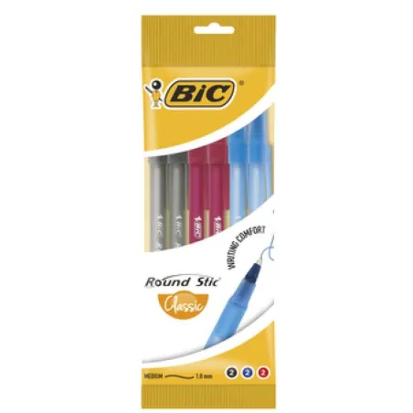 Długopis Bic Round Stick Classic 6 Sztuk