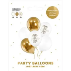 BALONY URODZINOWE HAPPY BIRTHDAY 30 CM STRONG 6 SZTUK