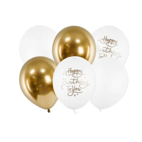 Balony Urodzinowe Happy Birthday 30 Cm Strong 6 Sztuk