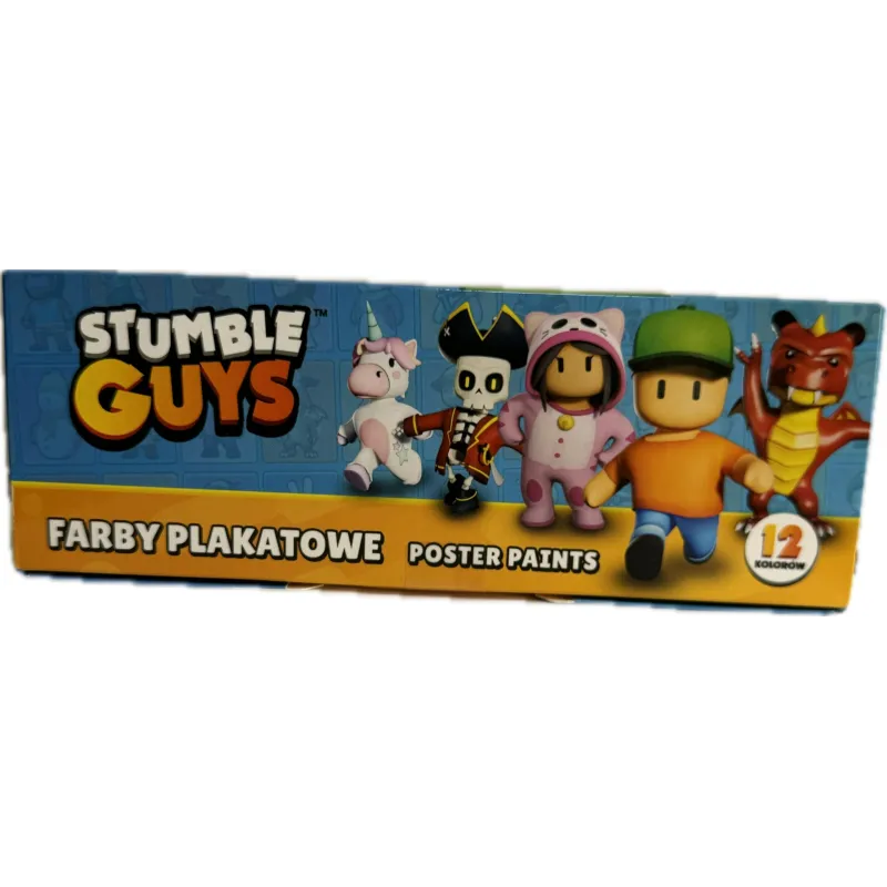 FARBY PLAKATOWE 12 KOLORÓW STUMBLE GUYS ST. MAJEWSKI