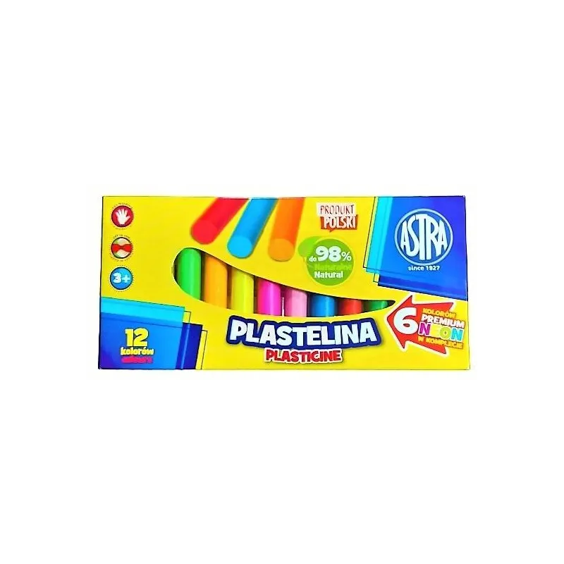 PLASTELINA ASTRA 12 KOLORÓW PLASTELINA ASTRA 12 KOLORÓW