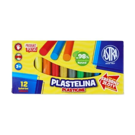 Plastelina Okrągła Astra 12 Kolorów