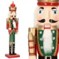 Duży Dziadek Do Orzechów Drewniany 60 Cm Czerwono-Zielony Duży Dziadek Do Orzechów Drewniany 60 Cm Czerwono-Zielony