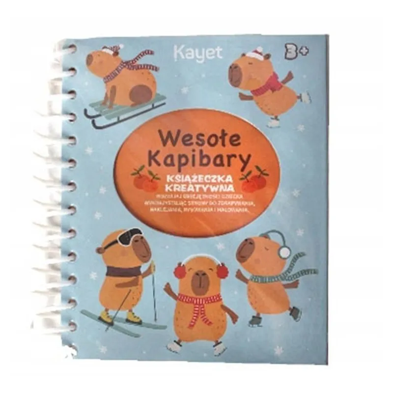 WESOŁE KAPIBARY. KSIĄŻECZKA KREATYWNA DLA DZIECI KOLORUJ I OZDABIAJ 3+ WESOŁE KAPIBARY. KSIĄŻECZKA KREATYWNA DLA DZIECI KOLORUJ I OZDABIAJ 3+