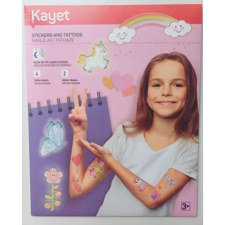ZMYWALNE TATUAŻE I NAKLEJKI ŚWIECĄCE W CIEMNOŚCI 3+