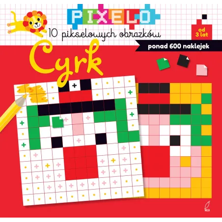 CYRK PIXELO KOLOROWANKA Z NAKLEJKAMI 3+ - Wilga