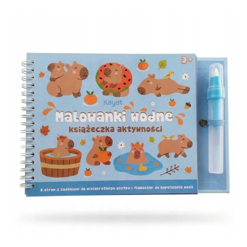 KOLOROWANKA WODNA KAPIBARA KSIĄŻECZKA AKTYWNOŚCI + FLAMASTER 3+