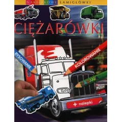 CIĘŻARÓWKI. NAKLEJKOWE ŁAMIGŁÓWKI 5+ - Olesiejuk