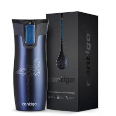 KUBEK TERMICZNY CONTIGO WEST LOOP FLAMING EDYCJA LIMITOWANA NIEBIESKI 470 ML - Contigo