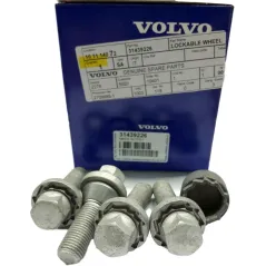 Oryginalne Śruby Zabezpieczające Koła Volvo Oe 31439226 M14X1.25 Komplet