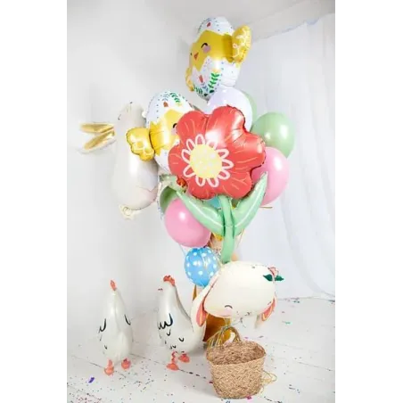 BALON FOLIOWY KURKA BIAŁA FARMERSKA 48×60 CM