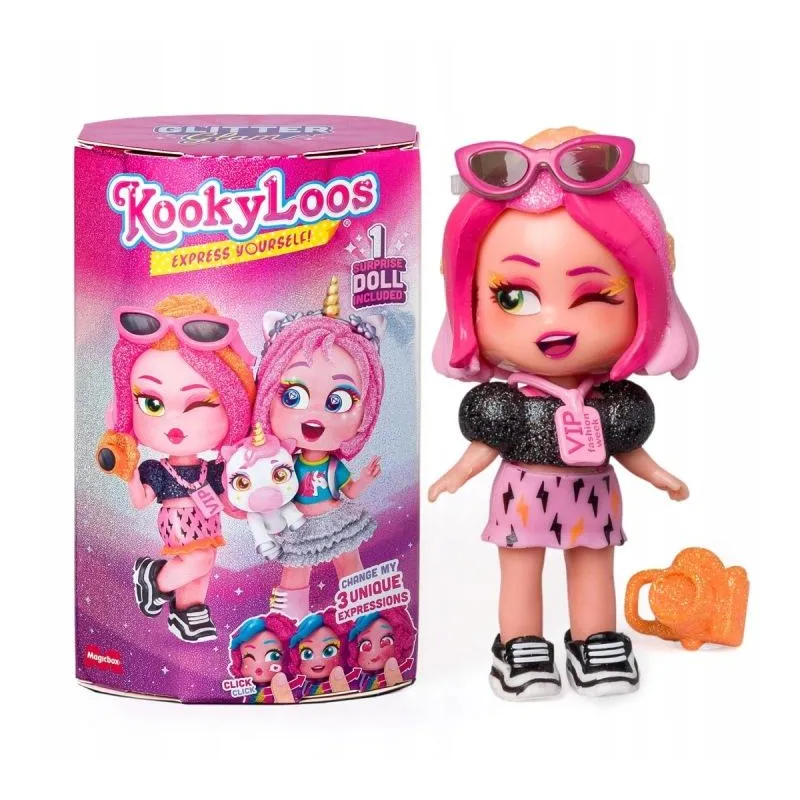 KOOKYLOOS GLITTER GLAM LALECZKA Z AKCESORIAMI I ZWIERZĄTKIEM 3+