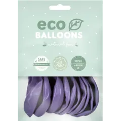 BALONY ECO LATEKSOWE 26CM METALIZOWANE LAWENDOWE 10 SZTUK